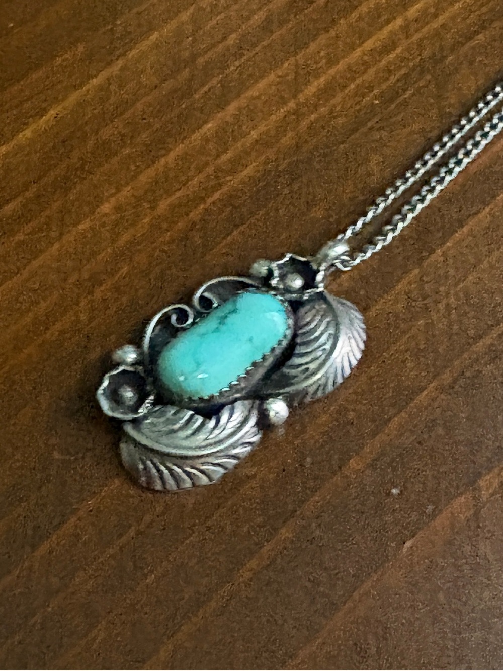 Navajo vintage sterling Silver and turquoise Native American necklace  bohemian